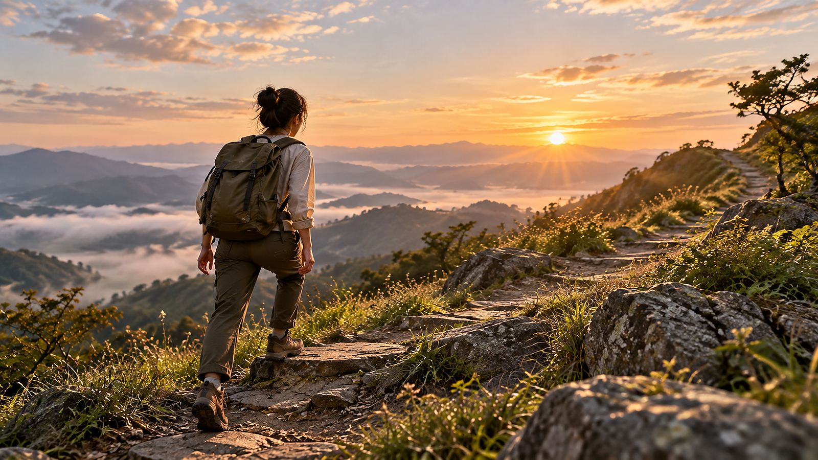 A quiet path beginning at first light, representing the courage to start before you feel ready